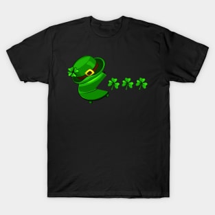 Funny Shamrock Eating Happy St Patrick's Day Men Women Kids T-Shirt